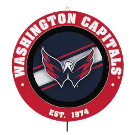 Evergreen Enterprises - Washington Capitals 15" LED Round Metal Lit Wall Sign - Multicolor