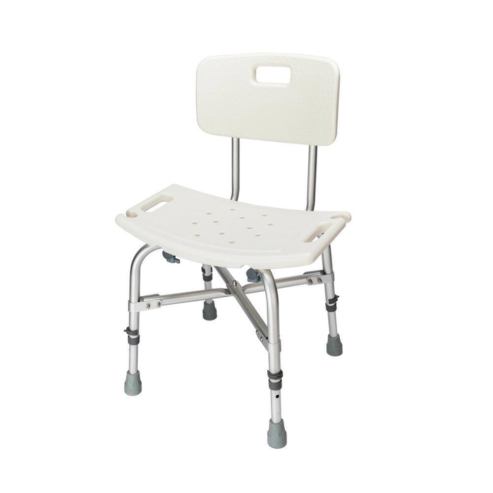Alt View 2. Winado - Heavy Duty Shower Chair Bathtub Chair with Back Support, Shower Head Holder, 6-Level Adjustable for Elderly and Disabled - White.