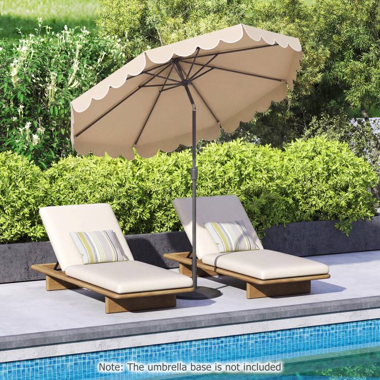 Mondawe - 10 FT Patio Umbrella Outdoor Market Umbrella Crank Tilt Adjustment - Beige