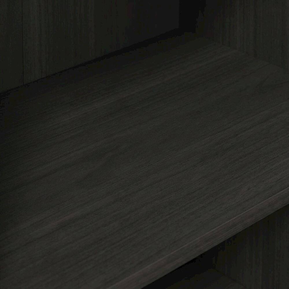 Alt View 1. FurniFact - Wooden bookcase with open shelving and sturdy construction - Espresso.