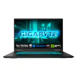 GIGABYTE - GAMING A16 Gaming Laptop - 165Hz 1920x1200 WUXGA - RTX 5050 - AMD Ryzen 7 170- 512GB SSD - 16GB DDR5 RAM - Black Steel