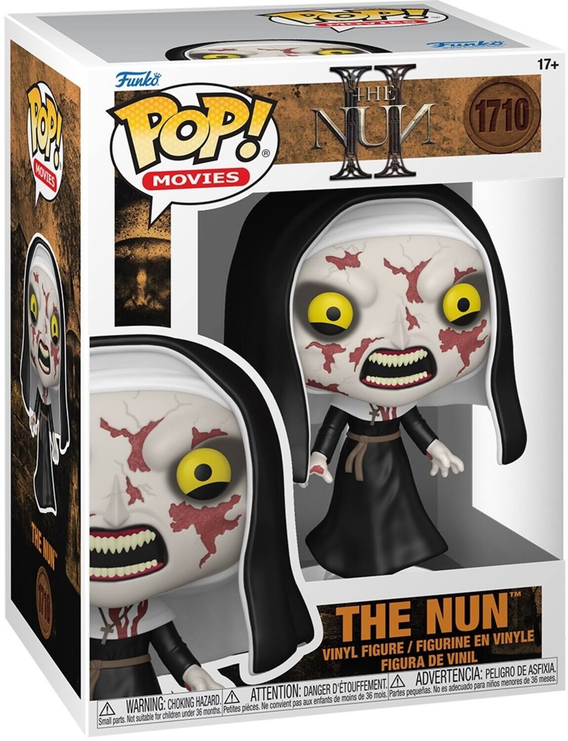 POP! MOVIES
THE NUN
1710
17+
THE NUN
FIGURINE EN VINYLE
FIGURE DE VINIL
FIGURA DE ASFIXIA
ADVERTENCIA: PELIGRO DE ASFIXIA
DANGER D'ÉTOUFFEMENT
ATTENTION: PELIGRO DE ASFIXIA
WARNING: CHOKING HAZARD
PARTES PEQUEÑAS. No es adecuado para niños menores de 36 meses.
Partes pequeñas. No es acuada para niños menores de 36 meses.
Small parts. Not suitable for children under 36 months.