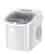 Front. LHRIVER - Portable Countertop Ice Maker with Carrying Handle and Scoop, 9 Ice Cubes in 6 Minutes, 26 lbs Daily Output - White.
