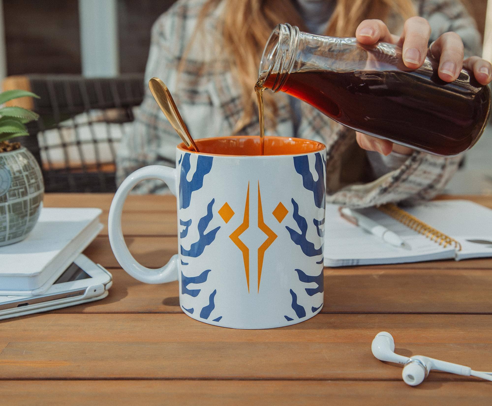 Alt View 2. Silver Buffalo - Star Wars Ahsoka Tano Ceramic Mug | Holds 20 Ounces - Blue.