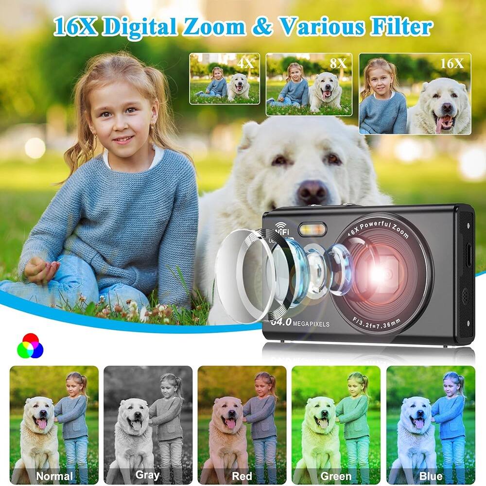 16X Digital Zoom & Various Filter

4X 8X 16X

46X Powerful Zoom

04.0 MEGAPIXELS

F/3.2 f=7.36mm

Normal Gray Red Green Blue