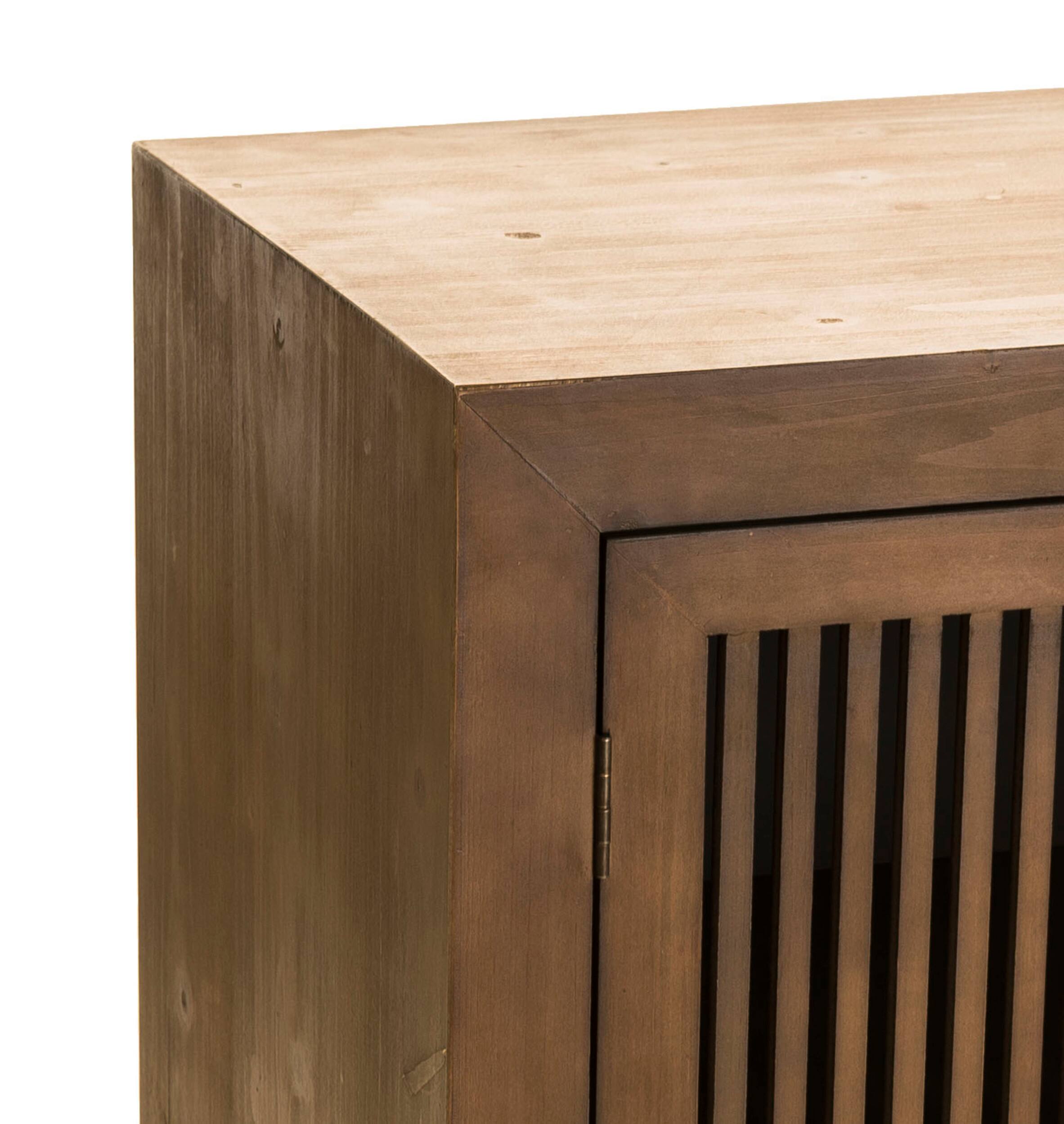 Alt View 13. Adore Decor - Sawyer 3-Door Cabinet - Brown.