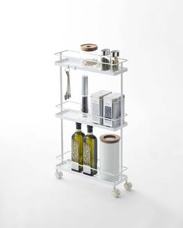 Yamazaki Home - Rolling Cart (26" H) - Steel - White