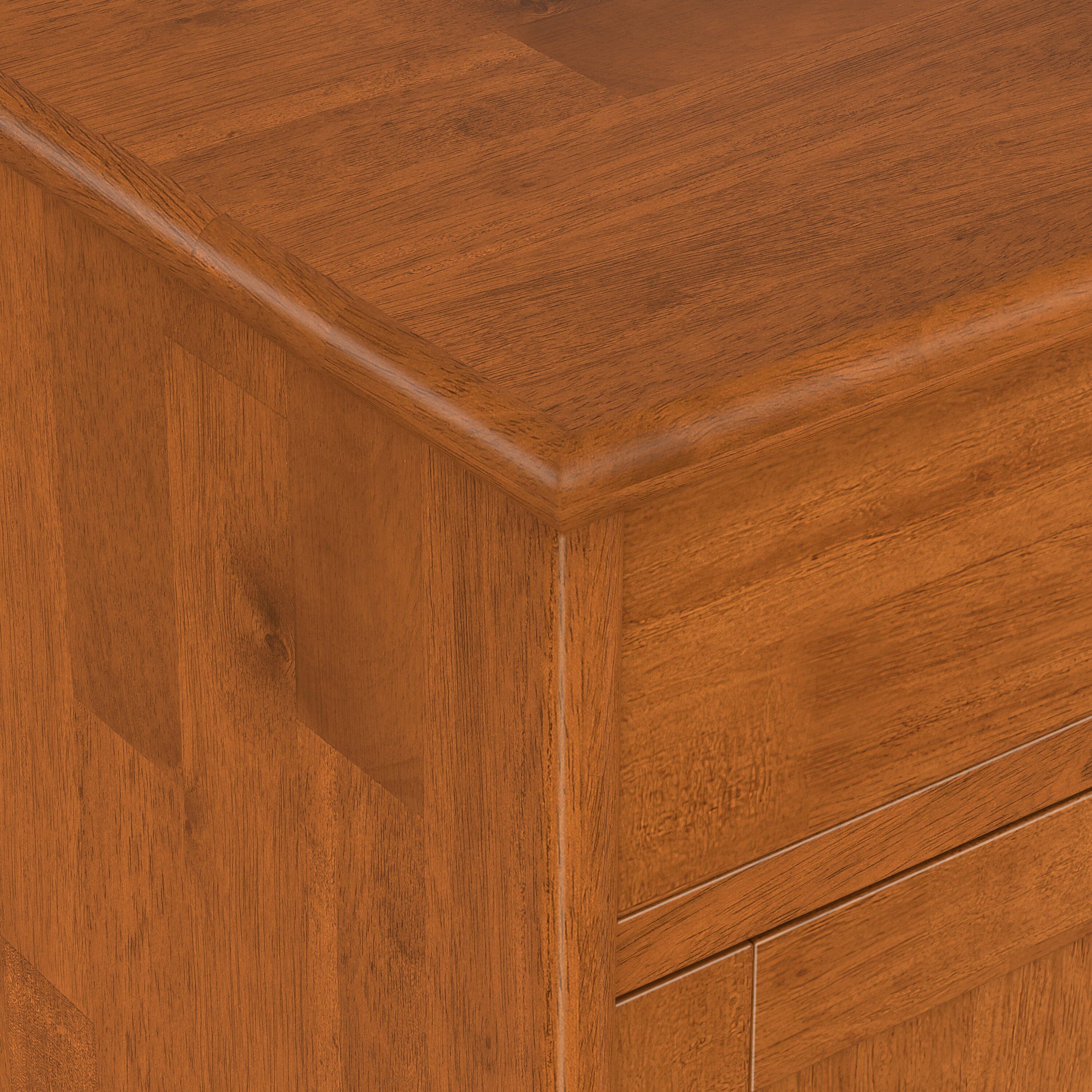 Alt View 4. Simpli Home - Simpli Home Draper SOLID HARDWOOD 36 inch Wide Mid Century Modern Entryway Storage Cabinet in Teak Brown - Teak Brown.