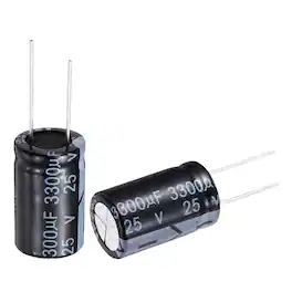 Unique Bargains - 3300uF 25V 16x25mm Electrolytic Capacitor, Radial Leads Aluminum, 10pcs, 105C High Temp for TVs, LCD Monitor, VCD - Black
