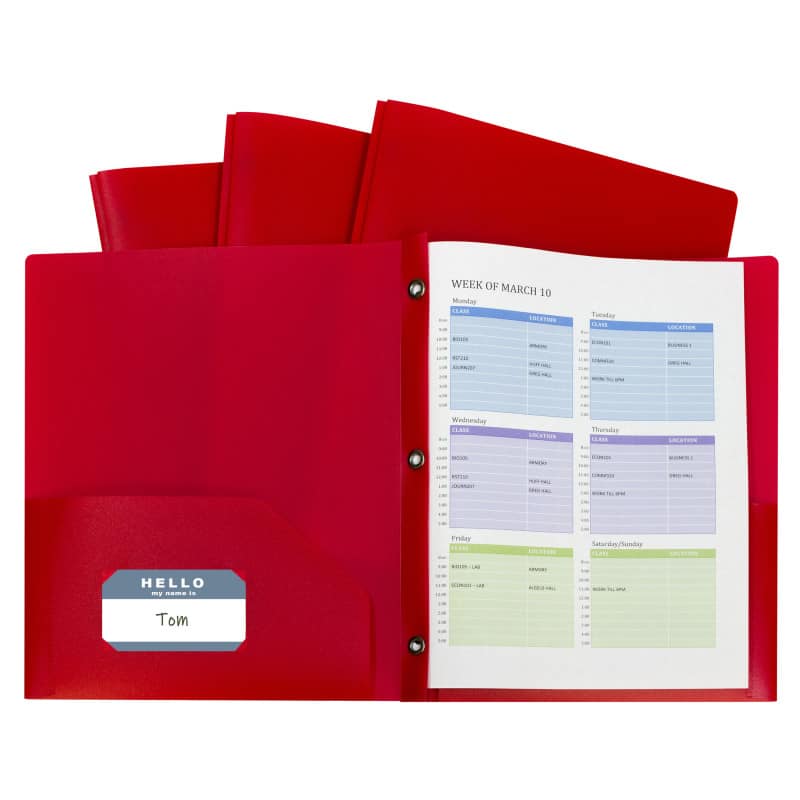 C-line - C Line Two Pocket Heavyweight Poly Portfolio Folder with Prongs  Red  Pack of 10 price history on PriceWatchPro
