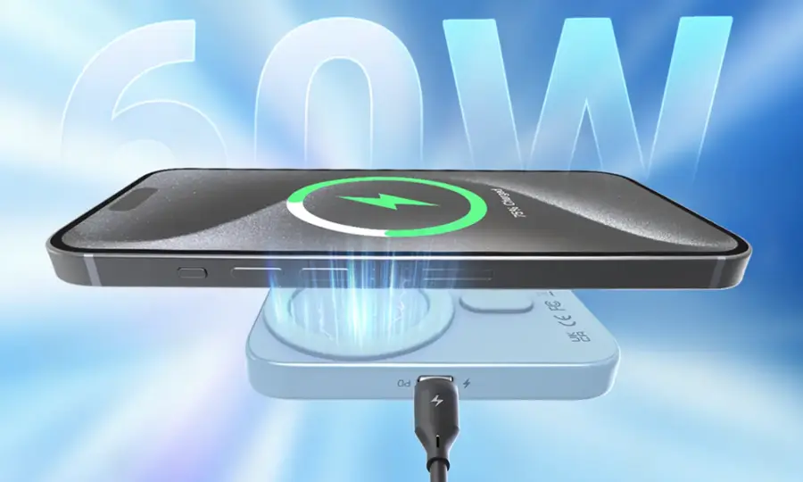 The text on the image reads "60W Charged 75%".