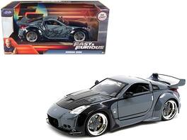 D.K.'s Nissan 350Z with Graphics "Fast & Furious" Movie 1/24 Diecast Model Car by Jada - Gray And Black