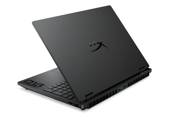 Front. HyperX - HP HyperX Laptop 15-gb0711nr 15" NVIDIA GeForce RTX 5070 Ryzen 7 8745HX 16GB 1TB - Iridescent black.