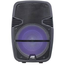 Naxa - Portable 15 inch Bluetooth Party Speaker with Disco Light - Black