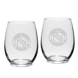 Jardine - Clarkson Golden Knights 15oz. 2-Piece Stemless Wine Glass Set - Multicolor