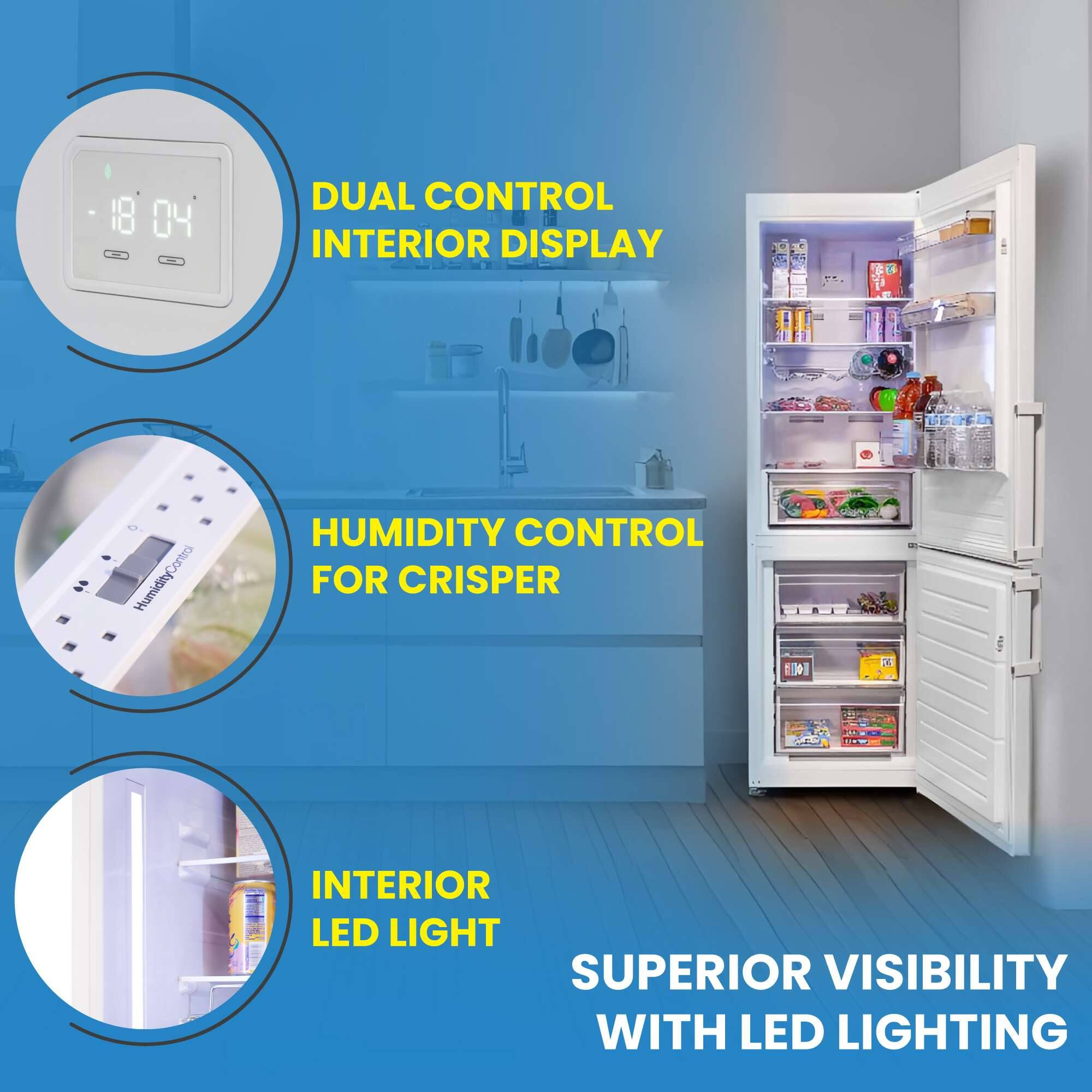 - DUAL CONTROL INTERIOR DISPLAY
- HUMIDITY CONTROL FOR CRISPER
- INTERIOR LED LIGHT
- SUPERIOR VISIBILITY WITH LED LIGHTING