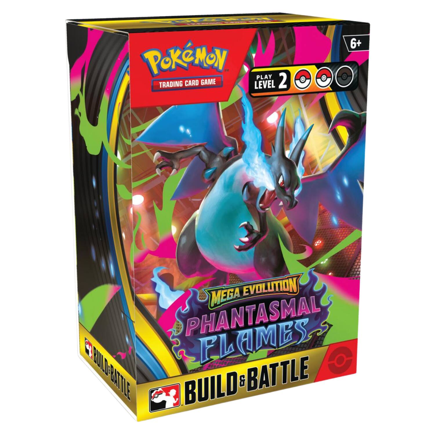 Pokémon Trading Card Game  
Play Level 2  
6+  

Mega Evolution  
Phantasmal Flames  
Build & Battle