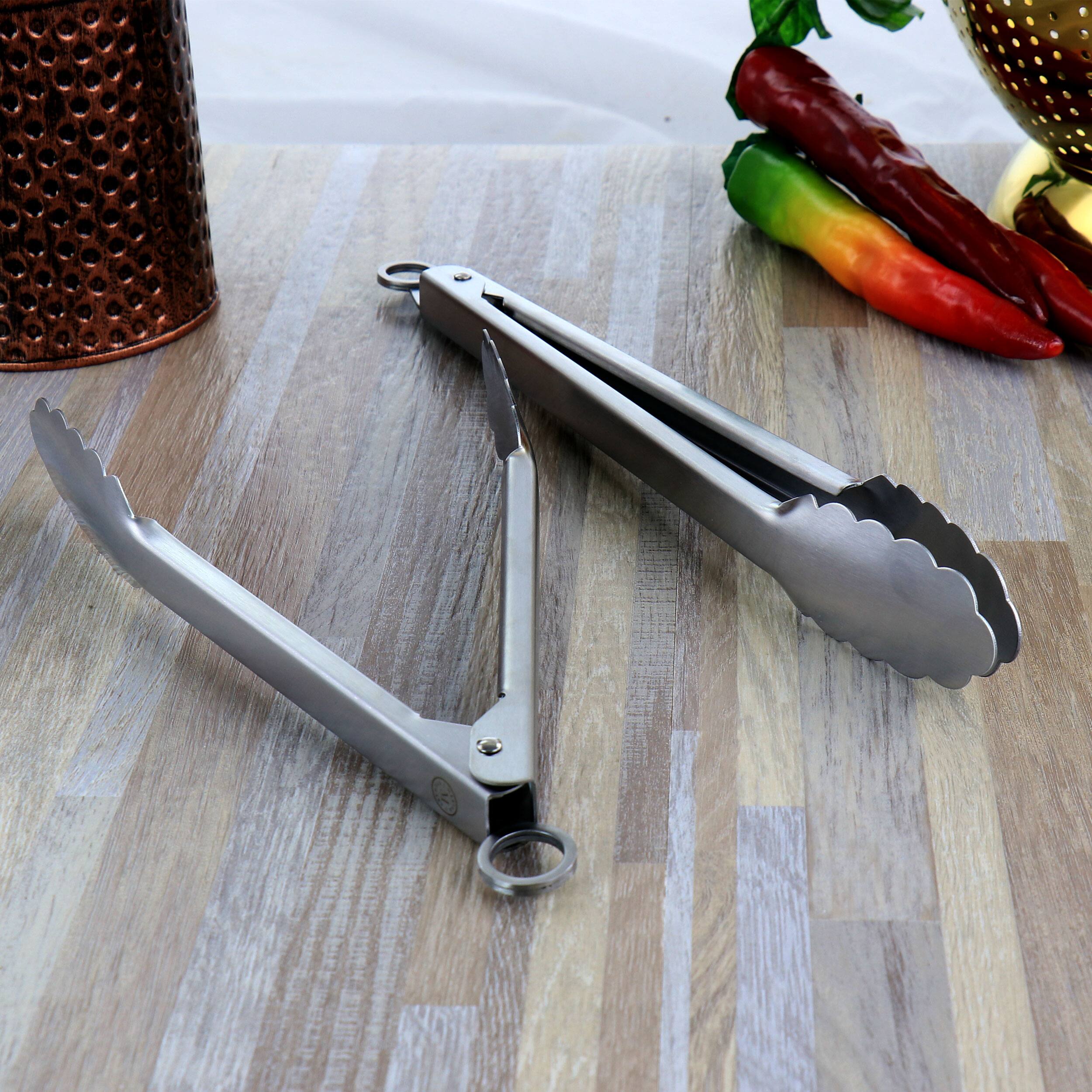 Alt View 6. Martha Stewart - Martha Stewart 2 Piece Stainless Steel Tongs - Silver.