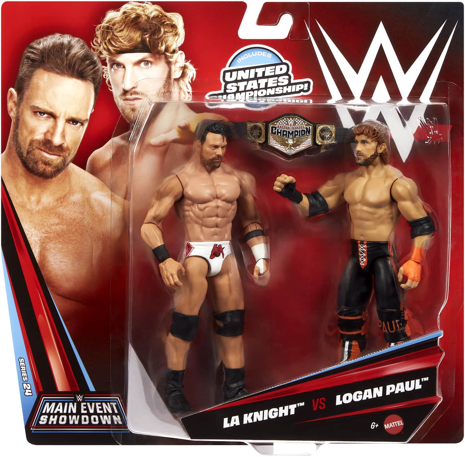 Mattel Collectible WWE Main Event Showdown LA Knight vs Logan Paul