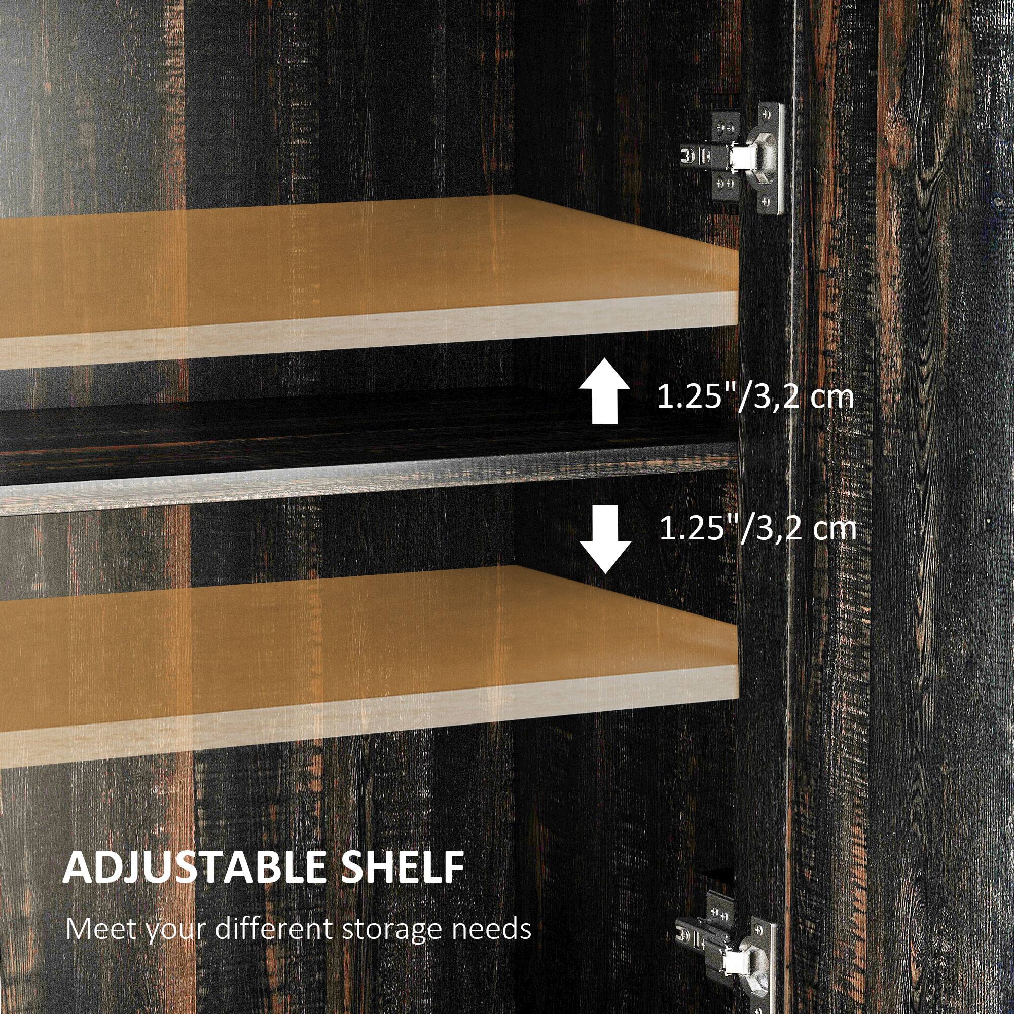 ADJUSTABLE SHELF  
Meet your different storage needs  

1.25"/3,2 cm  
1.25"/3,2 cm