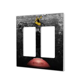 Keyscaper - Pittsburgh Steelers Legendary Design Double Rocker Lightswitch Plate - Multicolor