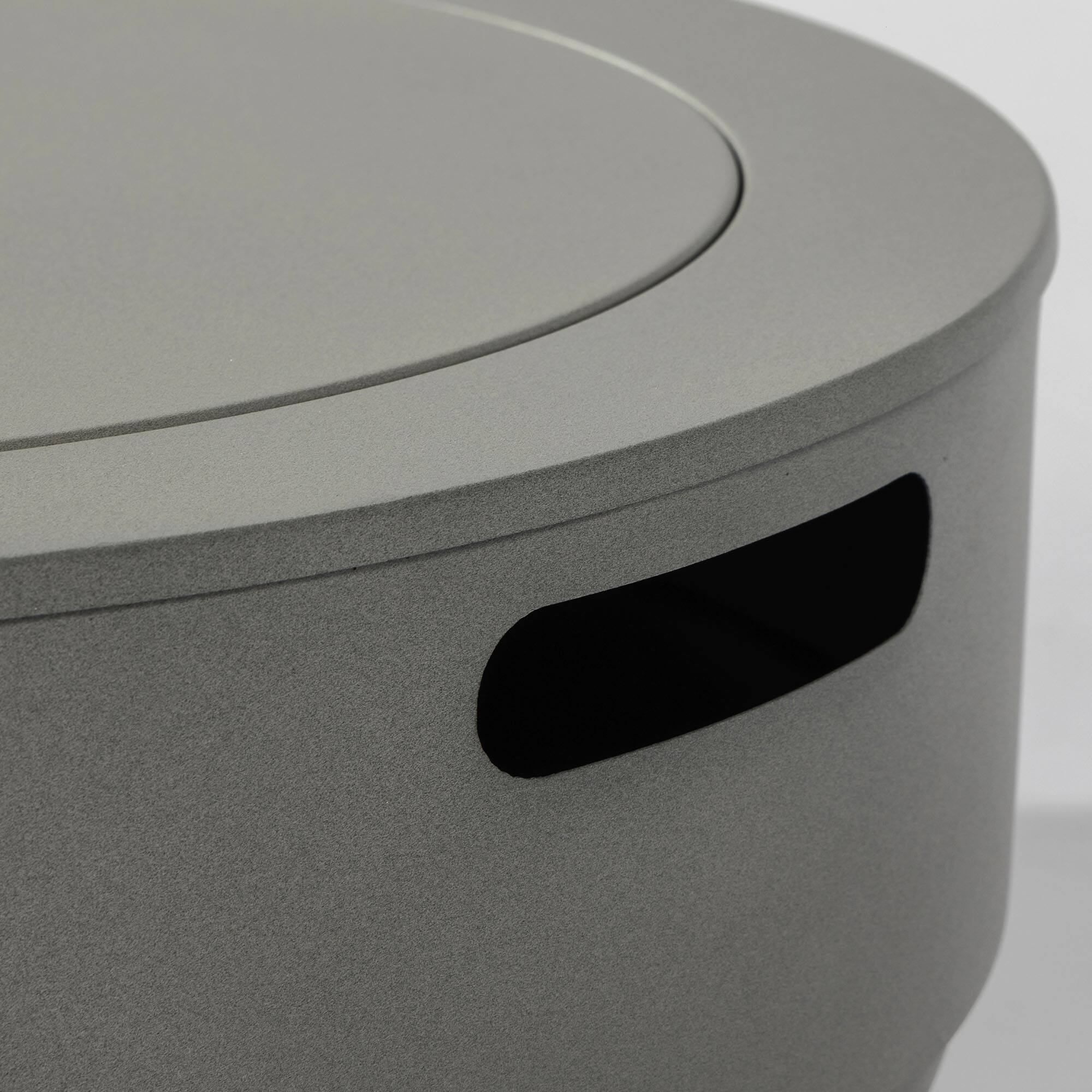 Alt View 6. Dexmalle - Dexmalle-24" Propane Gas Fire Pit Round Bowl-Grey.