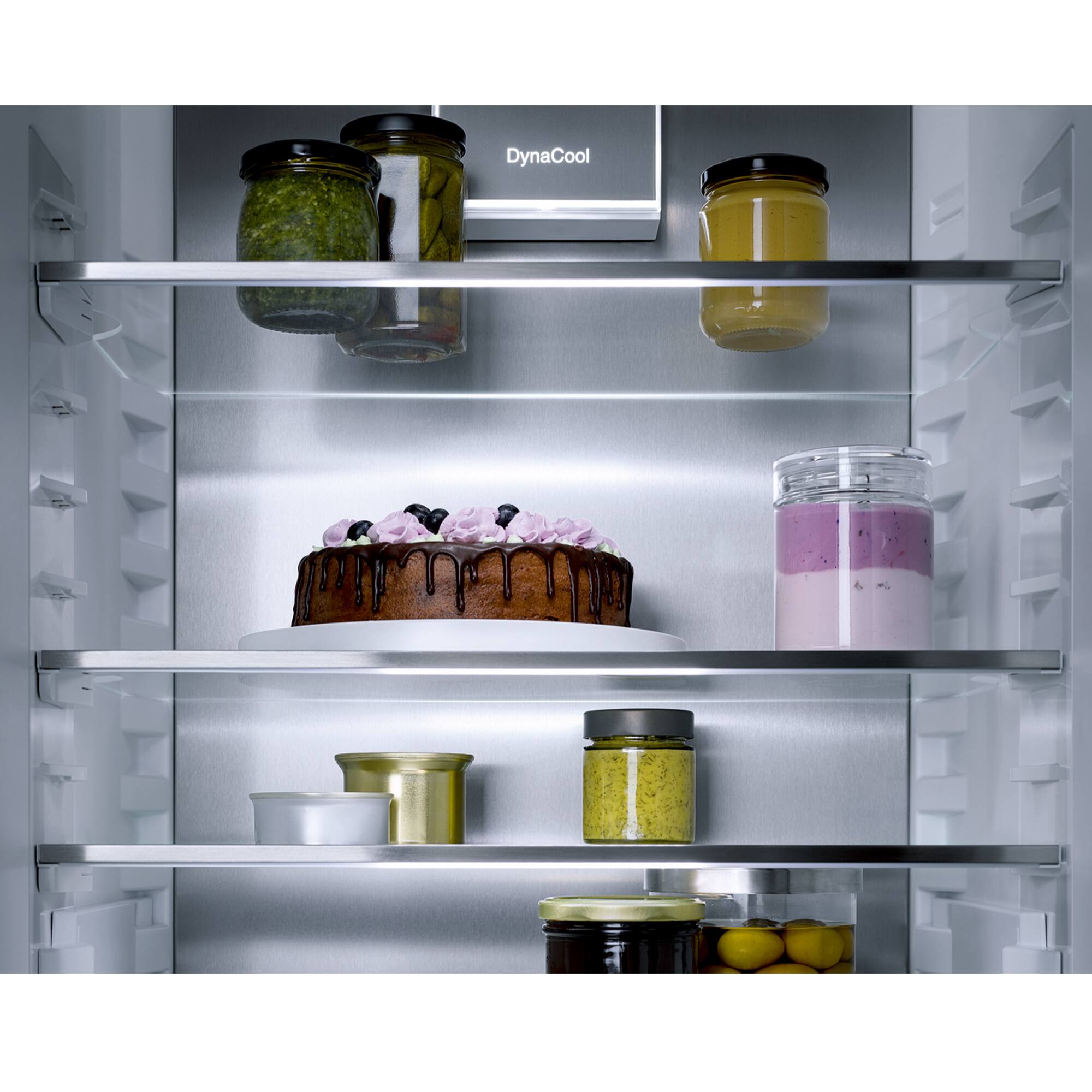 Alt View 7. Miele - KFN 7795 D 24" 8.7 Cu. Ft. Built-In Refrigerator-Freezer with PerfectFresh Active, IceMaker and WiFi - Custom Panel Ready.
