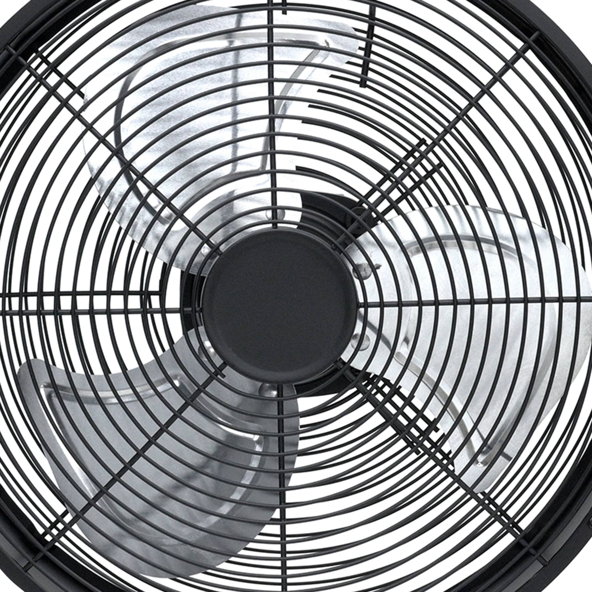 Alt View 4. Vaczon - 12" Rechargeable Desk Fan with 12000mAh Battery, 9-Speed Portable Fan, Adapter Included, Low Noise for Home & Office - Black.