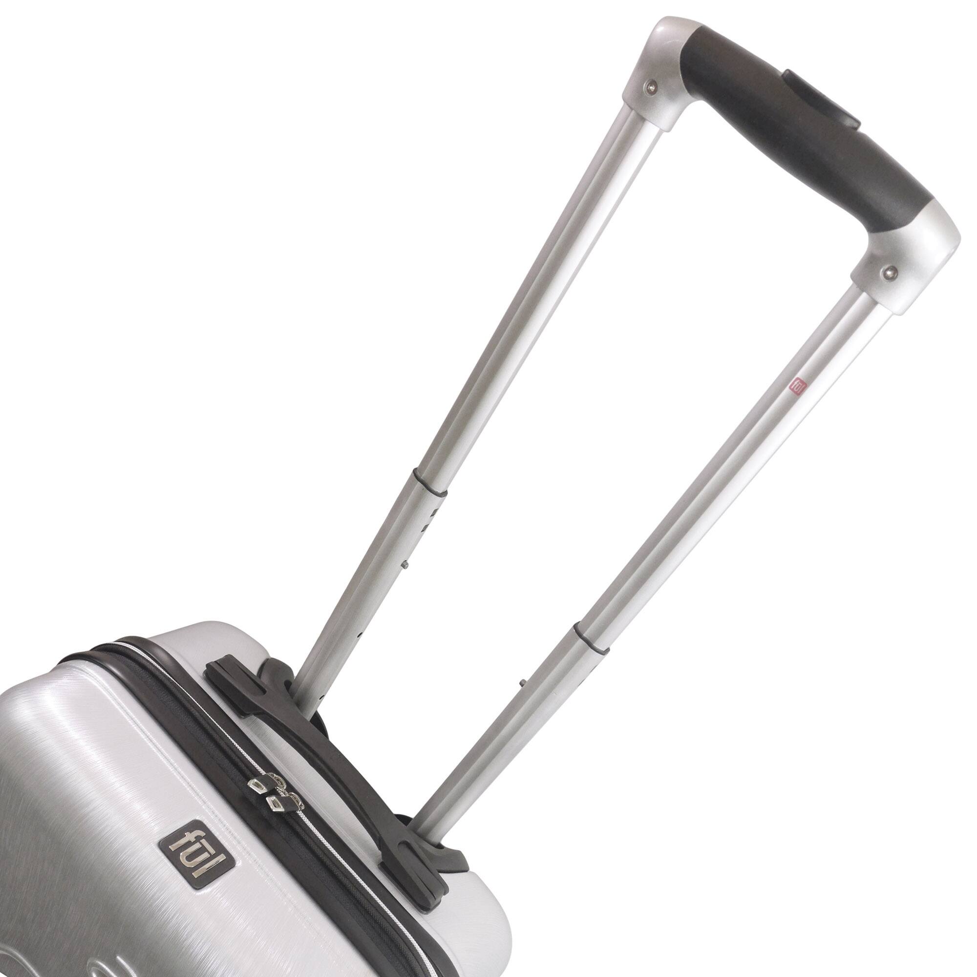 Alt View 1. Ful - Peanuts Snoopy & Woodstock Embossed Molded Hardside 22" Caryon Suitecase spinner, Silver - Silver.