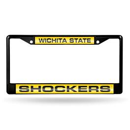 Rico Industries - Wichita State Shockers Black Metal Laser Cut License Plate Frame - Multi