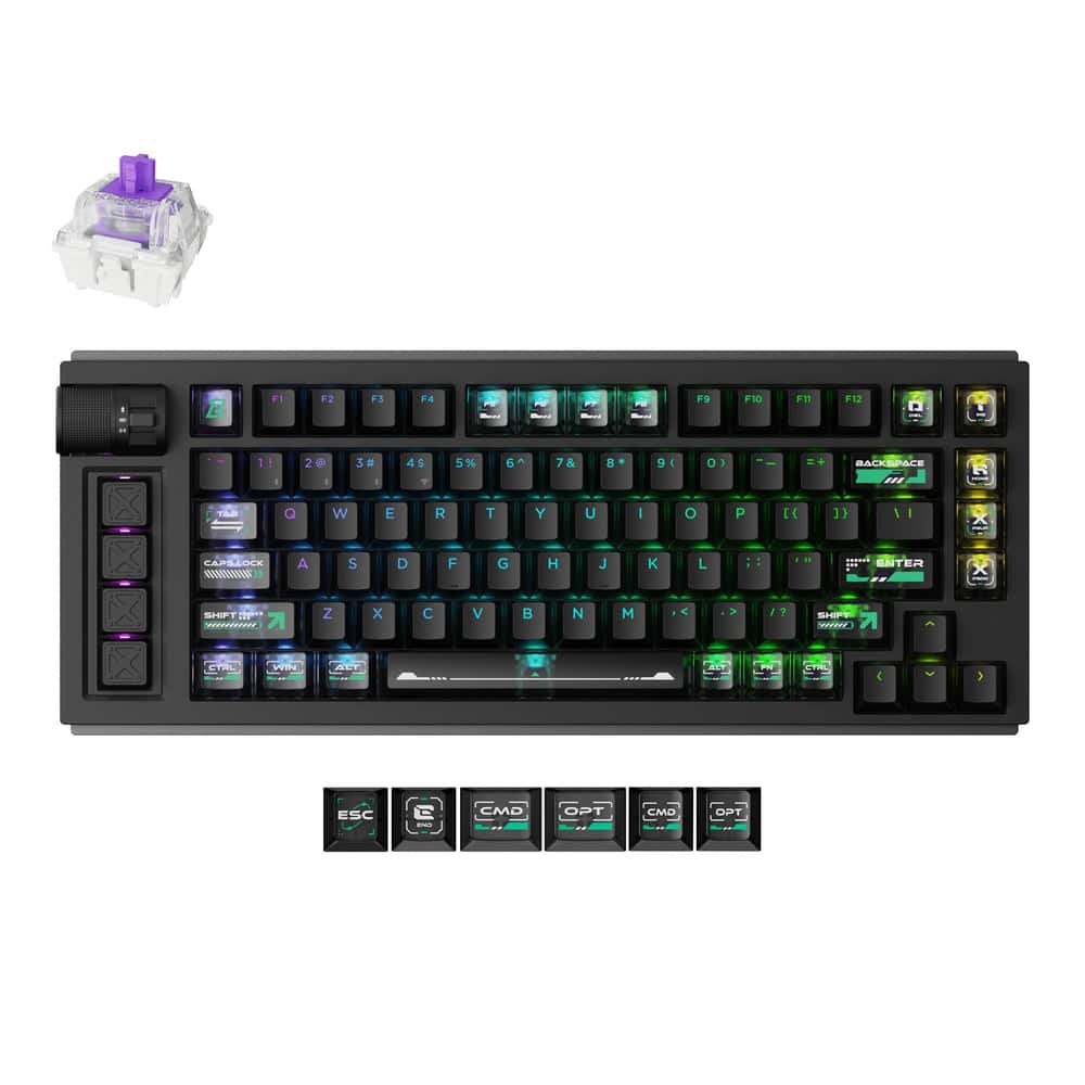 Keychron - Lemokey L1 HE Wireless Magnetic Switch Custom Gaming Keyboard - Black