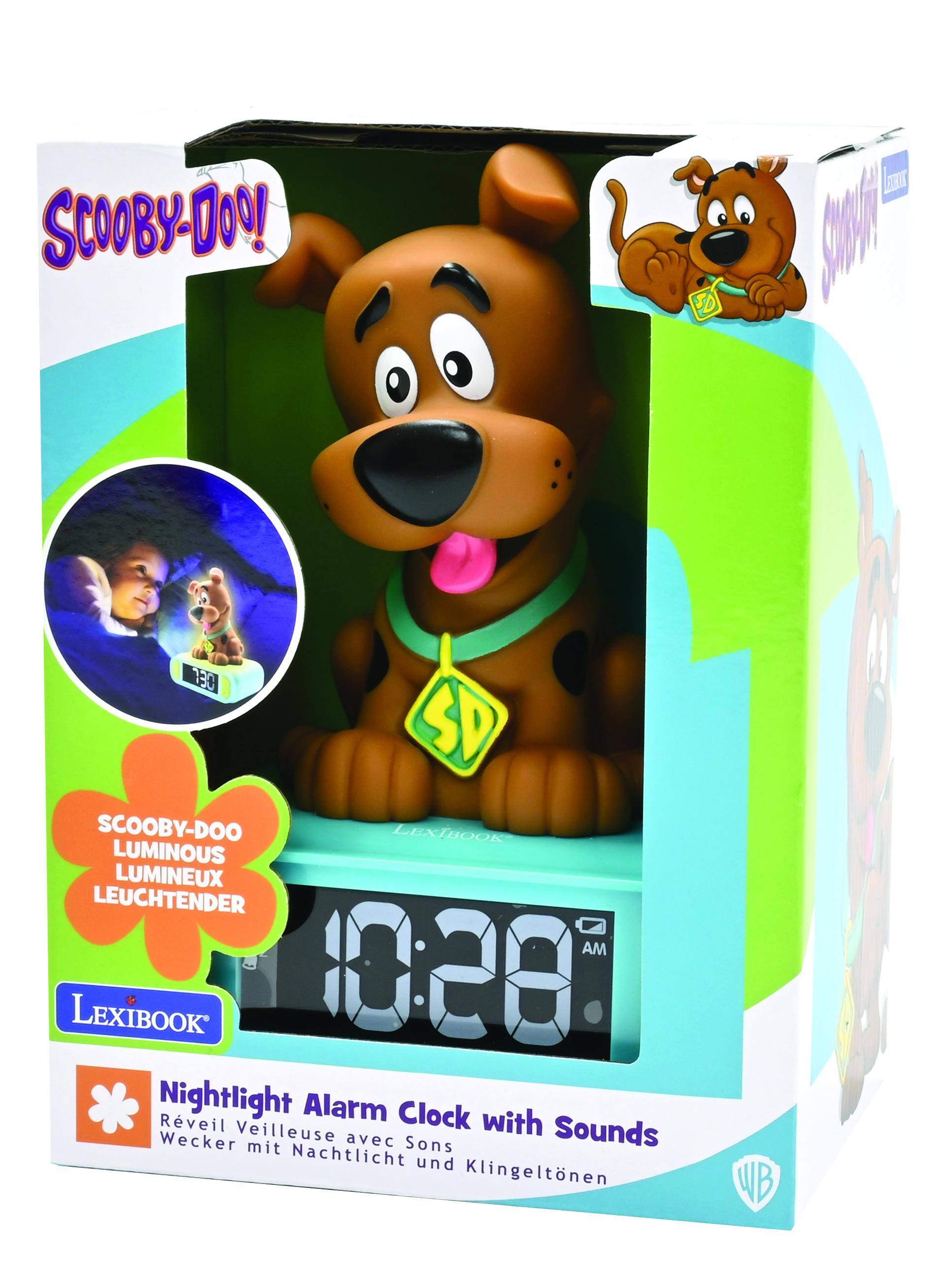 SCOOBY-DOO!  
LUMINOUS LUMINEUX LEUCHTENDER  
LEXIBOOK 1028: Nightlight Alarm Clock with Sounds  
Réveil Veilleuse avec Sons  
Wecker mit Nachtlicht und Klingeltonen