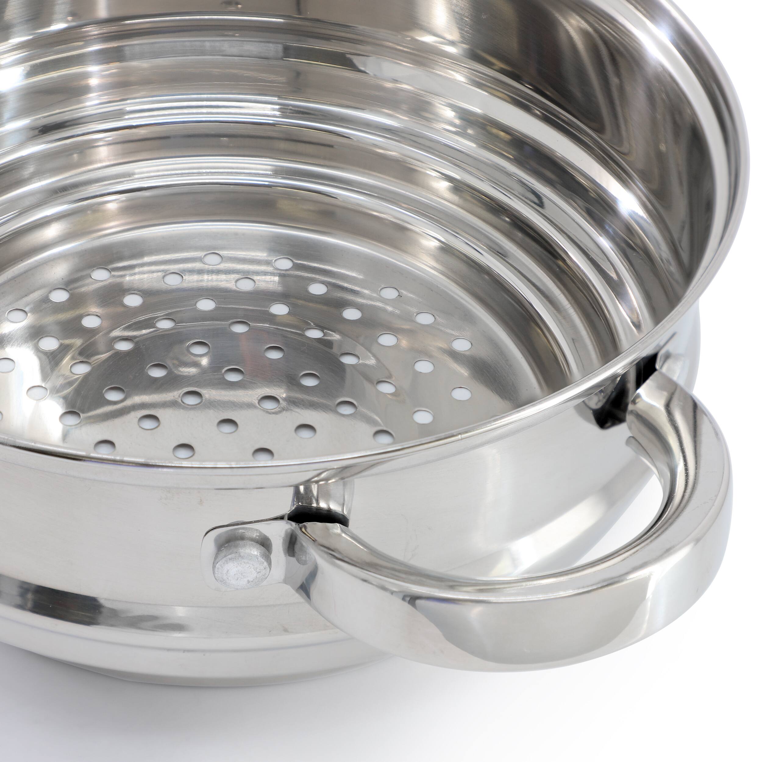 Alt View 3. Oster - Oster Sangerfield 8 Inch Universal Stainless Steel Steamer with Lid - Silver.