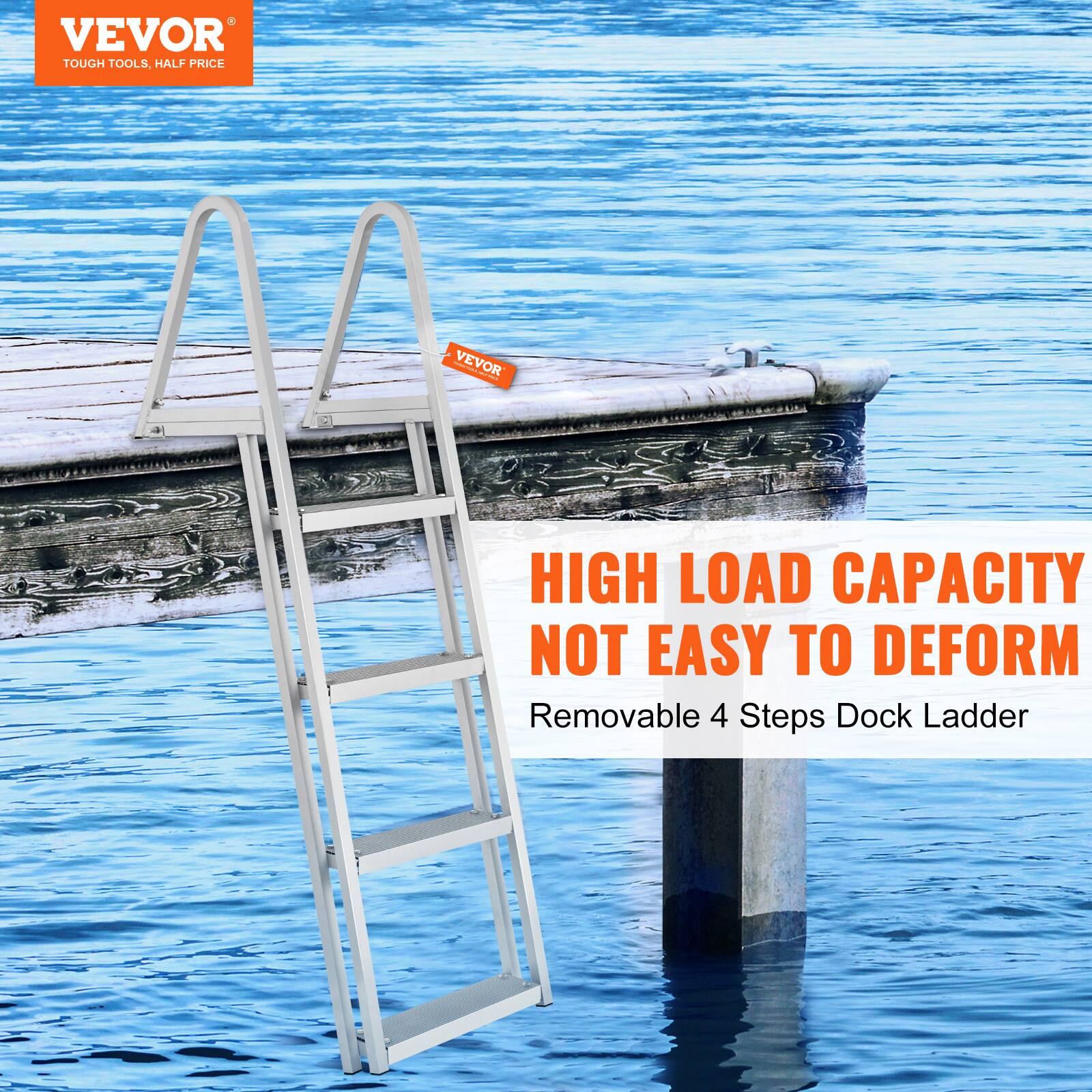VEVOR TOUGH TOOLS, HALF PRICE - VEVOR

HIGH LOAD CAPACITY NOT EASY TO DEFORM

Removable 4 Steps Dock Ladder