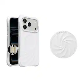 Ornarto - Vortuxe Series Bundle for iPhone 17 Pro Case 6.3" and for MagSafe Phone Ring Holder - White