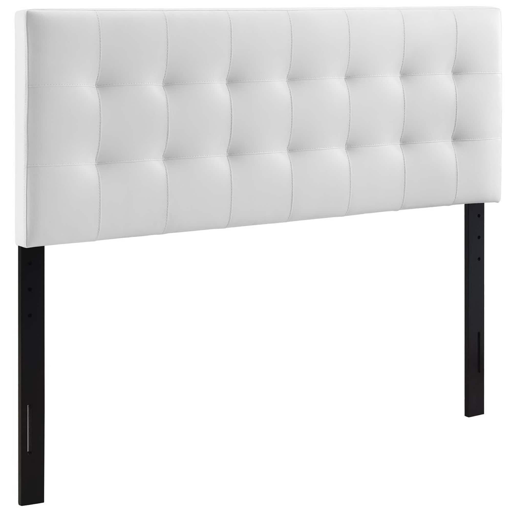 Lily Upholstered Vinyl Full Headboard by Modway - White