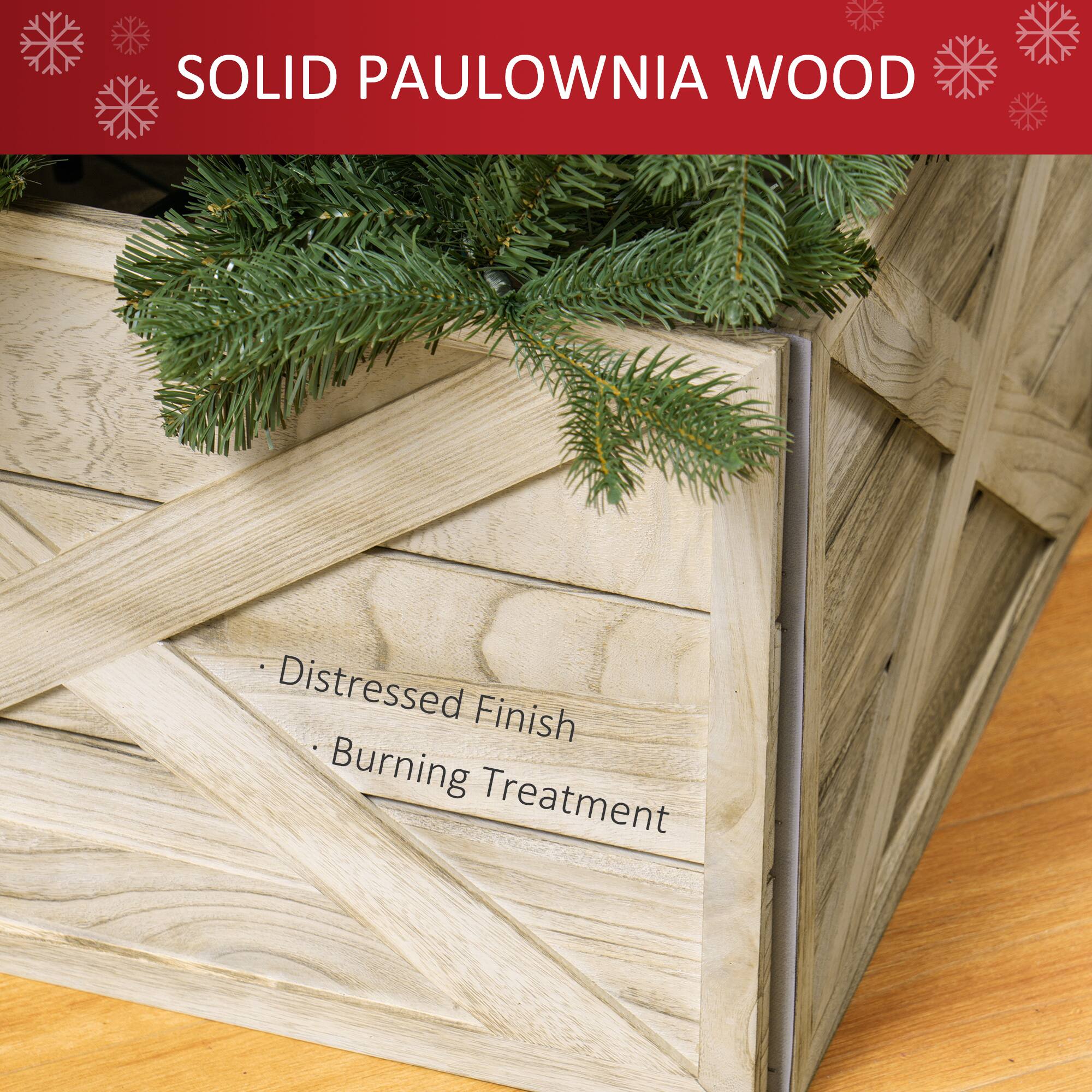 SOLID PAUWLOWIA WOOD

- Distressed Finish
- Burning Treatment