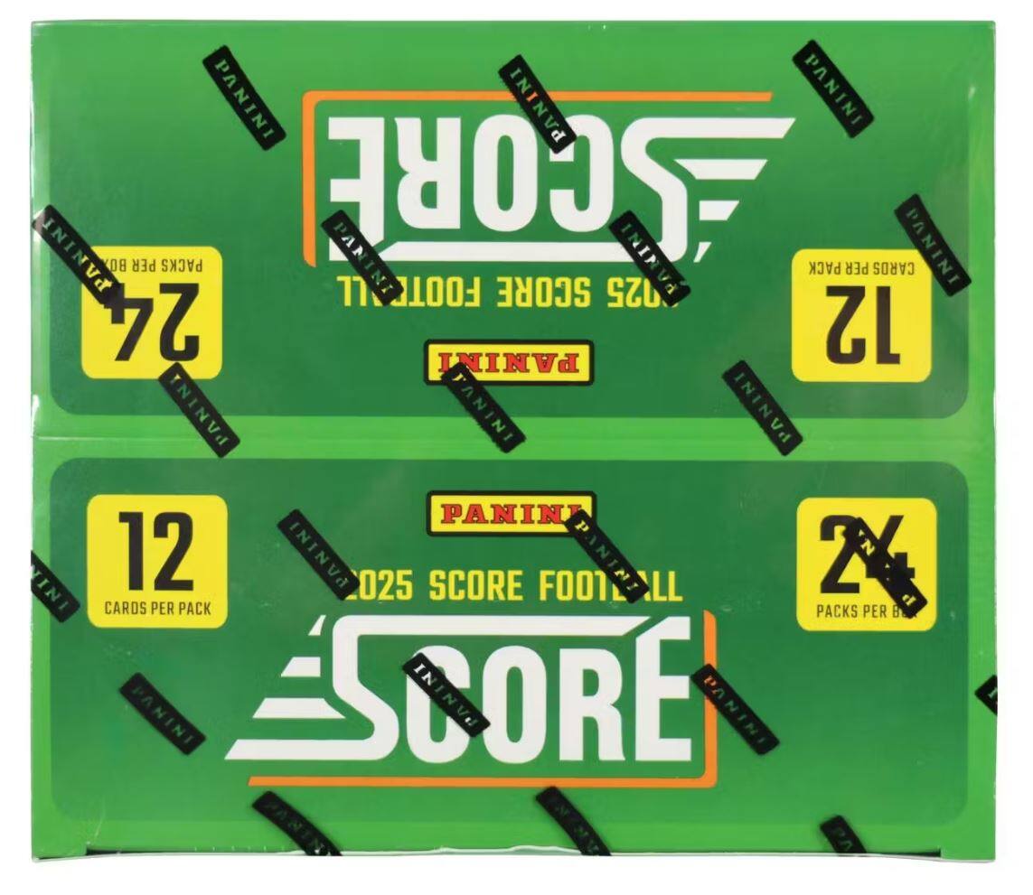 PANINI SCORE  
2005 FOOTBALL  
12 CARDS PER PACK  
12 PACKS PER BOX  
2025 SCORE FOOTBALL  
PANINI