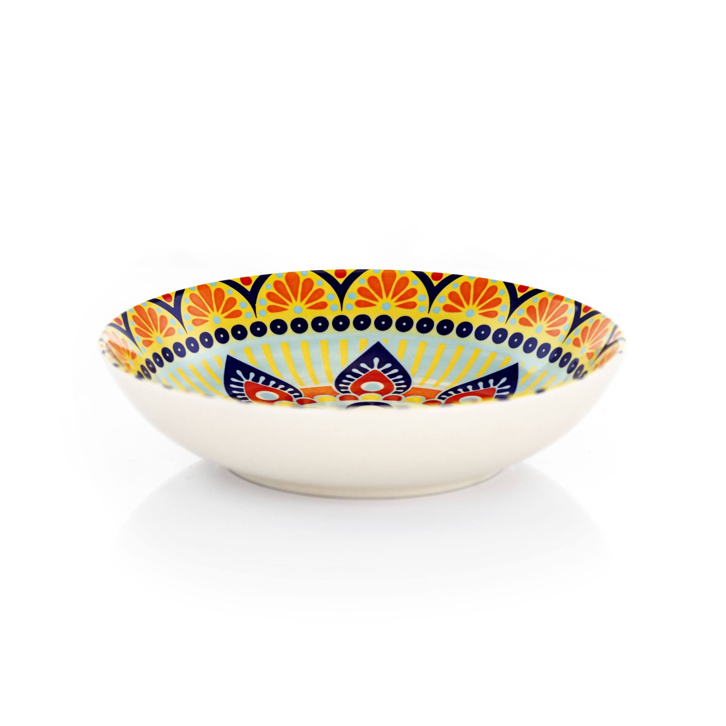 Alt View 4. Elama - Elama Zen Blue Mozaik 16 Piece Luxurious Stoneware Dinnerware with Complete Setting for 4, 16pc - Blue.