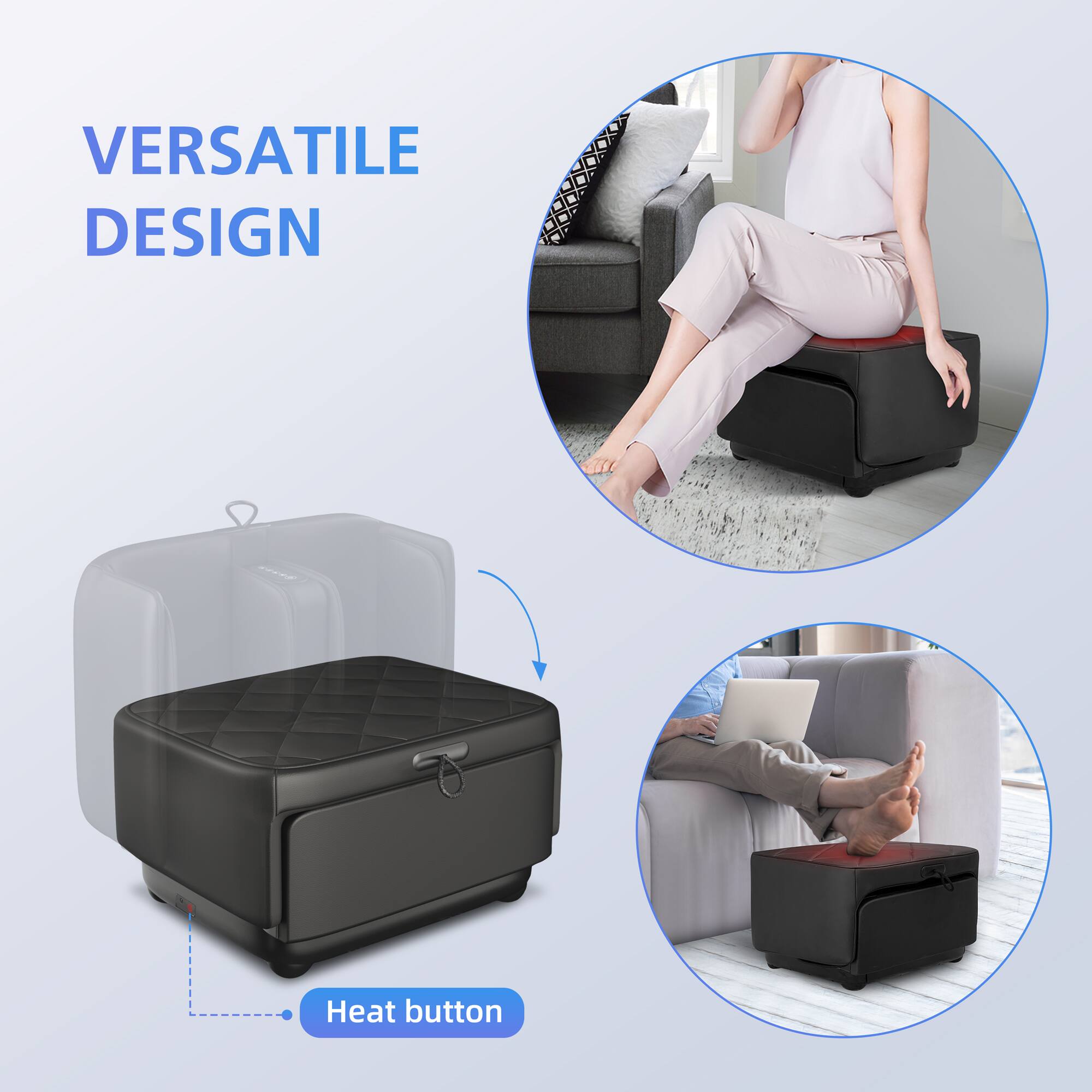 VERSATILE DESIGN

Heat button