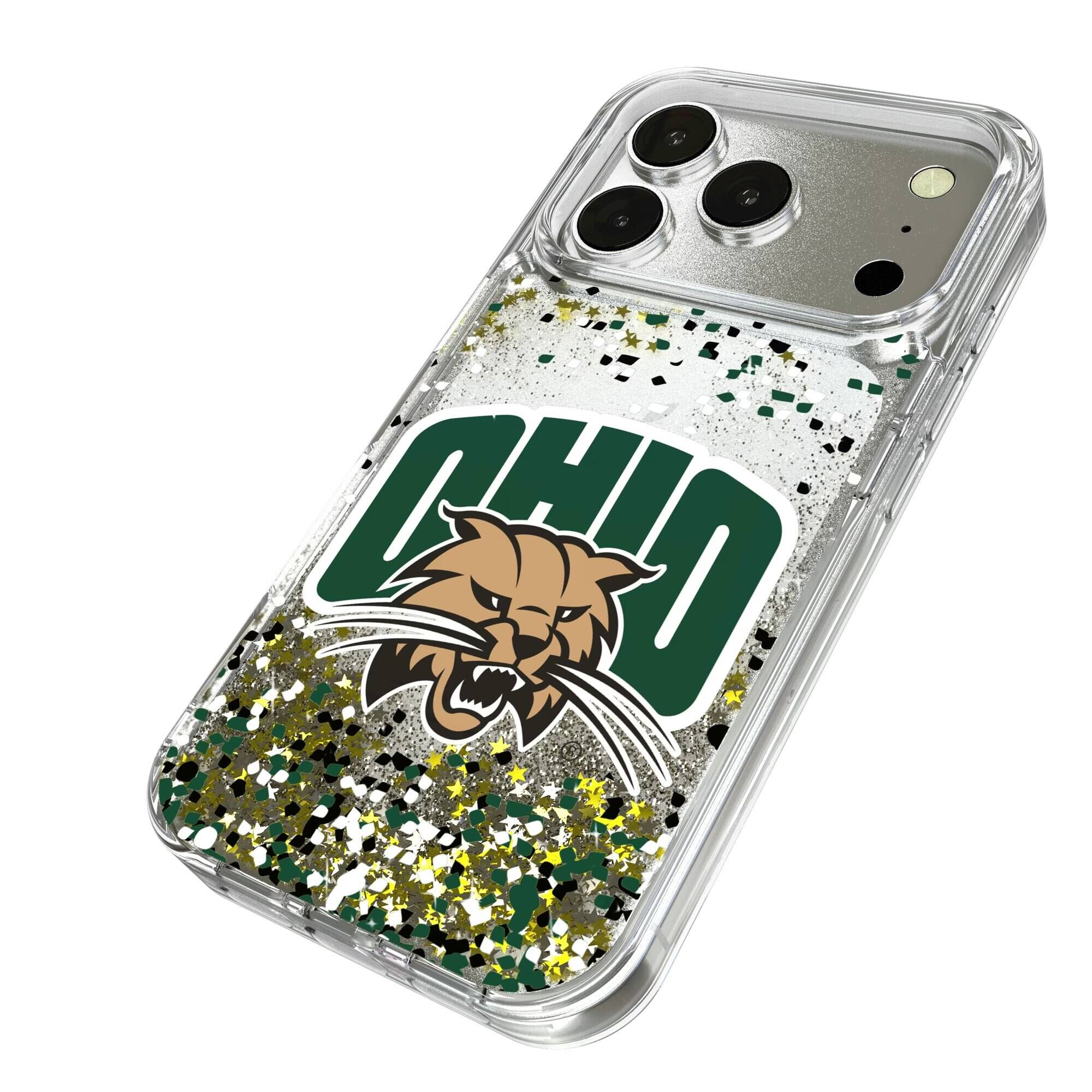 Alt View 1. Keyscaper - Ohio Bobcats iPhone Glitter Confetti Design Case - 14 - Multicolor.