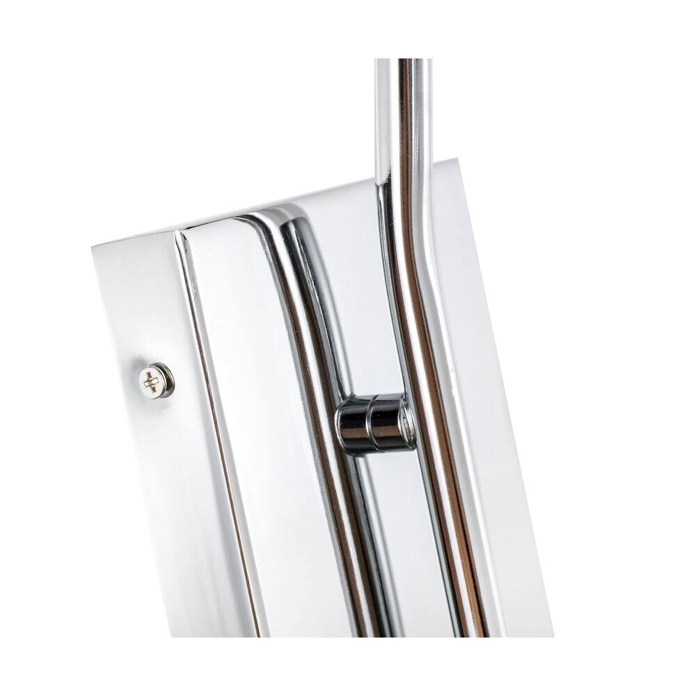 Back. Living District - Kace 1 Light Chrome And Frosted White Glass Wall Sconce - Chrome And Frosted White Glass.