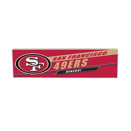Evergreen Enterprises - San Francisco 49ers 5" x 18" Shadow Logo Wood Mantle Sign - Multicolor