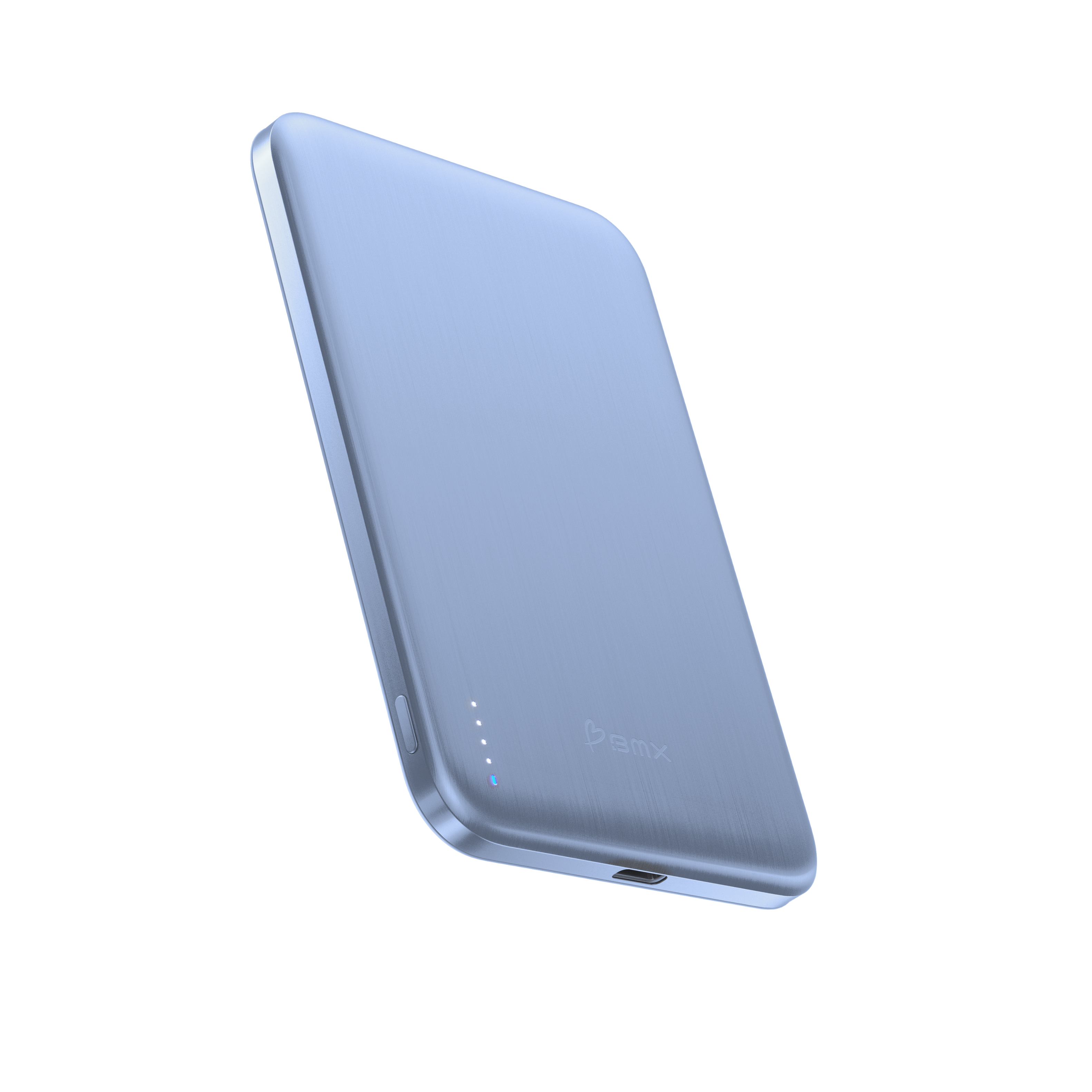 Alt View 1. BMX - SolidSafe AIR 5K Magnetic Solid-State Power Bank - Light Blue.