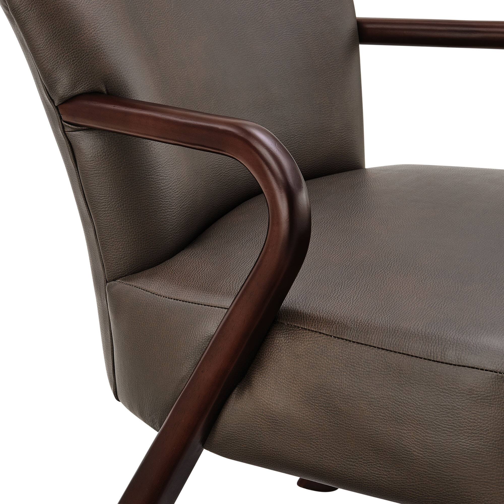 Alt View 5. Modway - Arden Faux Leather Upholstered Accent Armchair by Modway - Espresso.