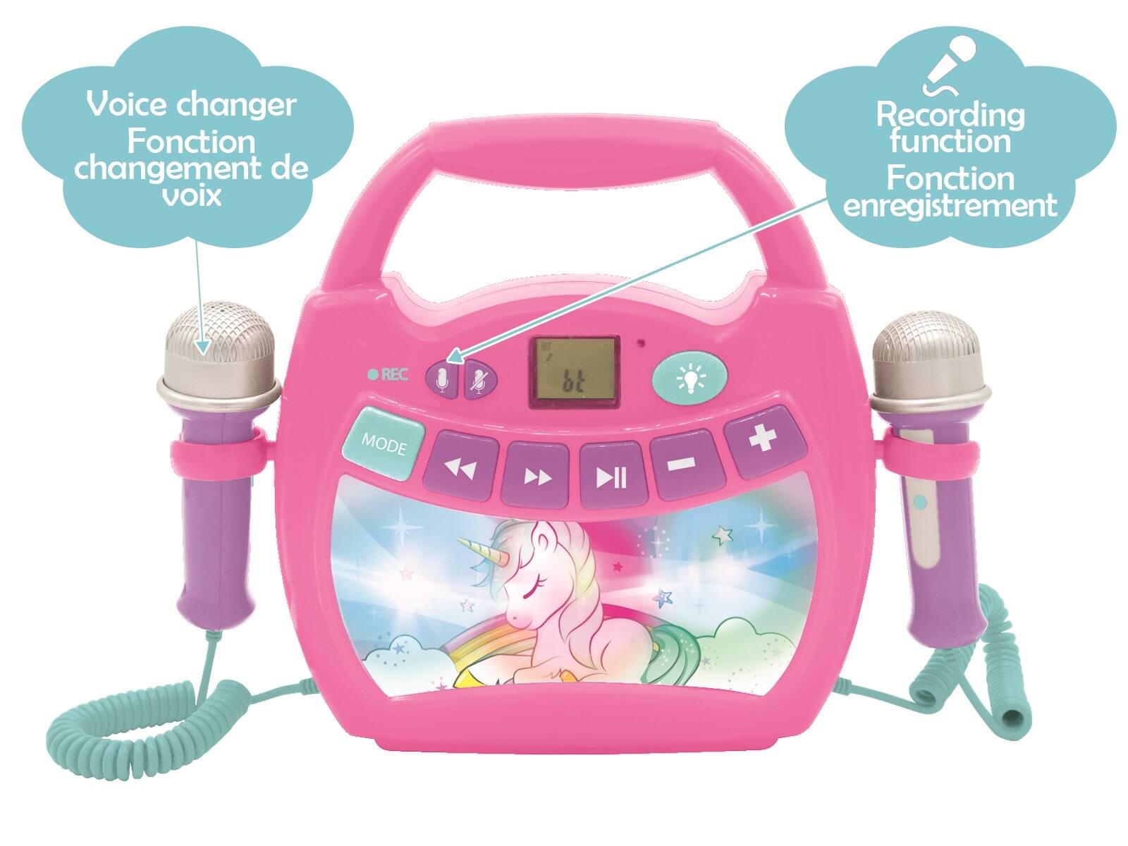 Voice changer  
Fonction changement de voix  

Recording function  
Fonction enregistrement  

REC MODE