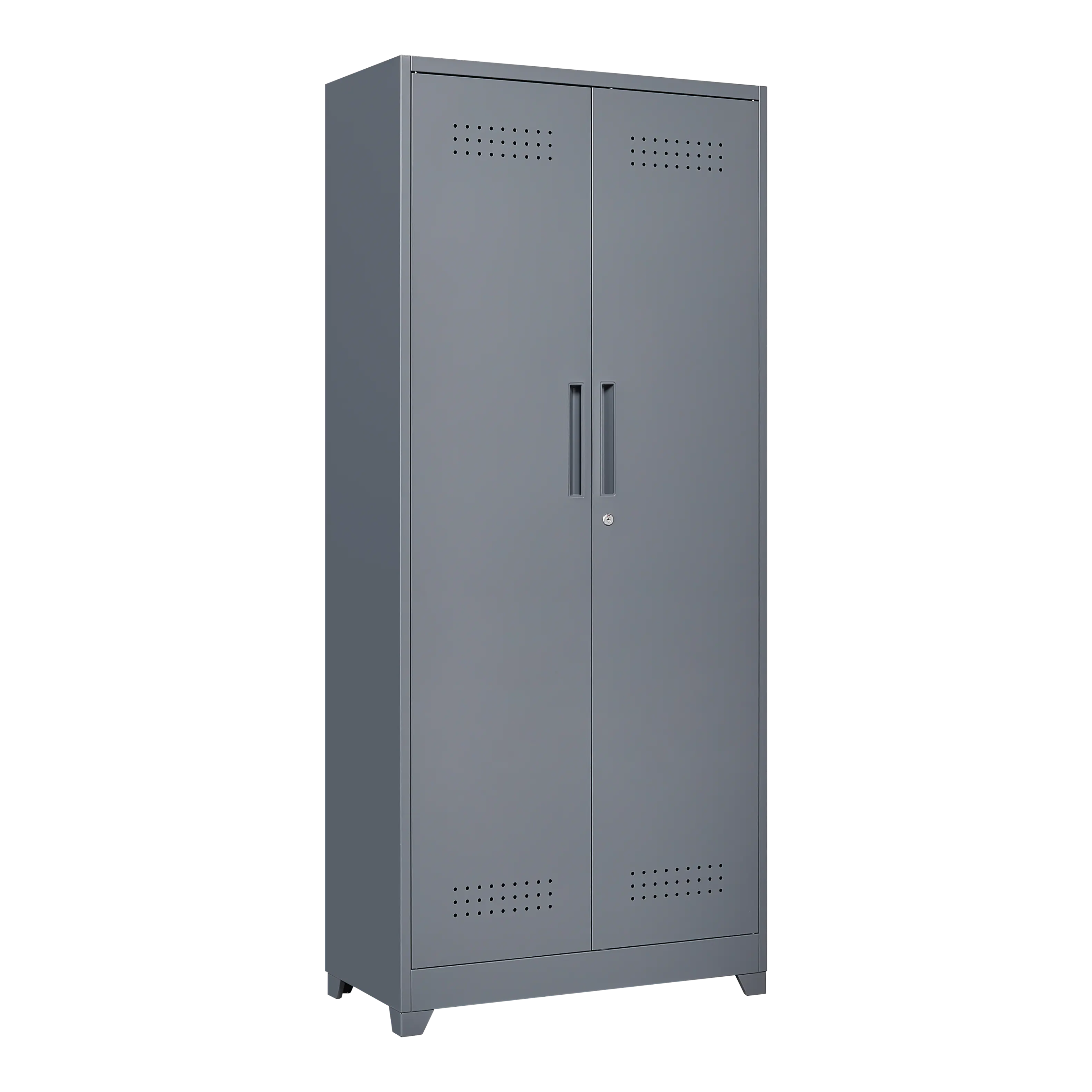 Alt View 10. GOODSILO - 72-Inch Heavy-Duty Steel Storage Cabinet with Locking Doors for Tools and Supplies - Grey.