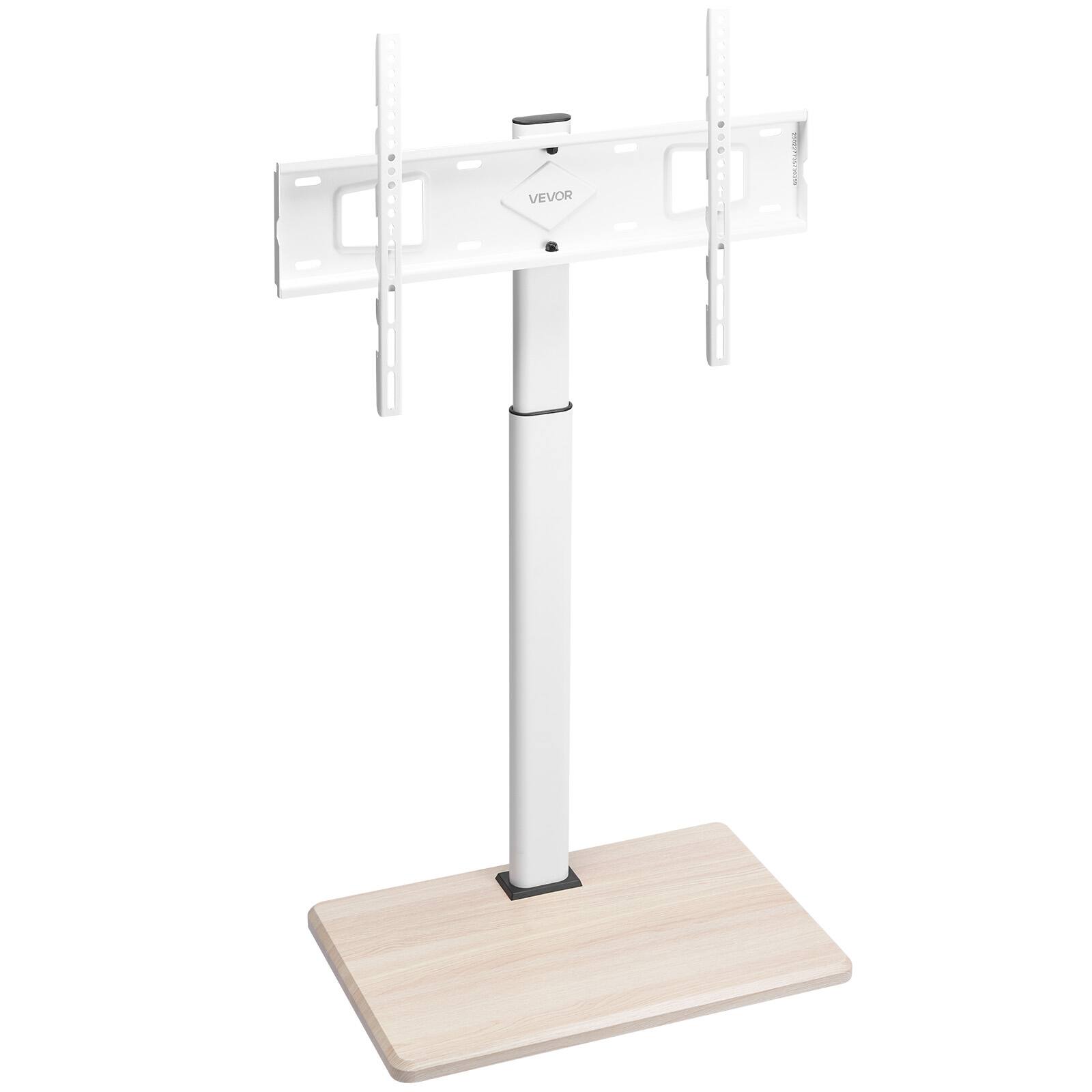 Alt View 5. VEVOR - Rolling TV Stand, Mobile TV Cart for 32-70 Inch Screens, 25° Left-Right Rotation and Height Adjustable TV - White.