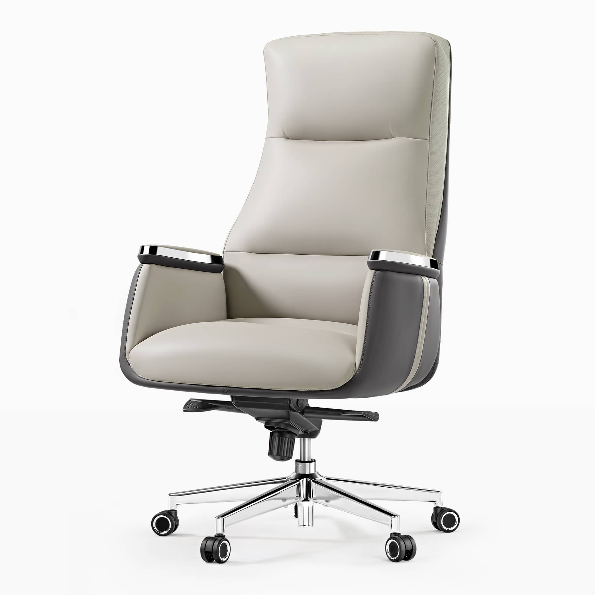 Eureka Ergonomic - Silicone Leather Executive Ergonomic Office Chair - Off-white