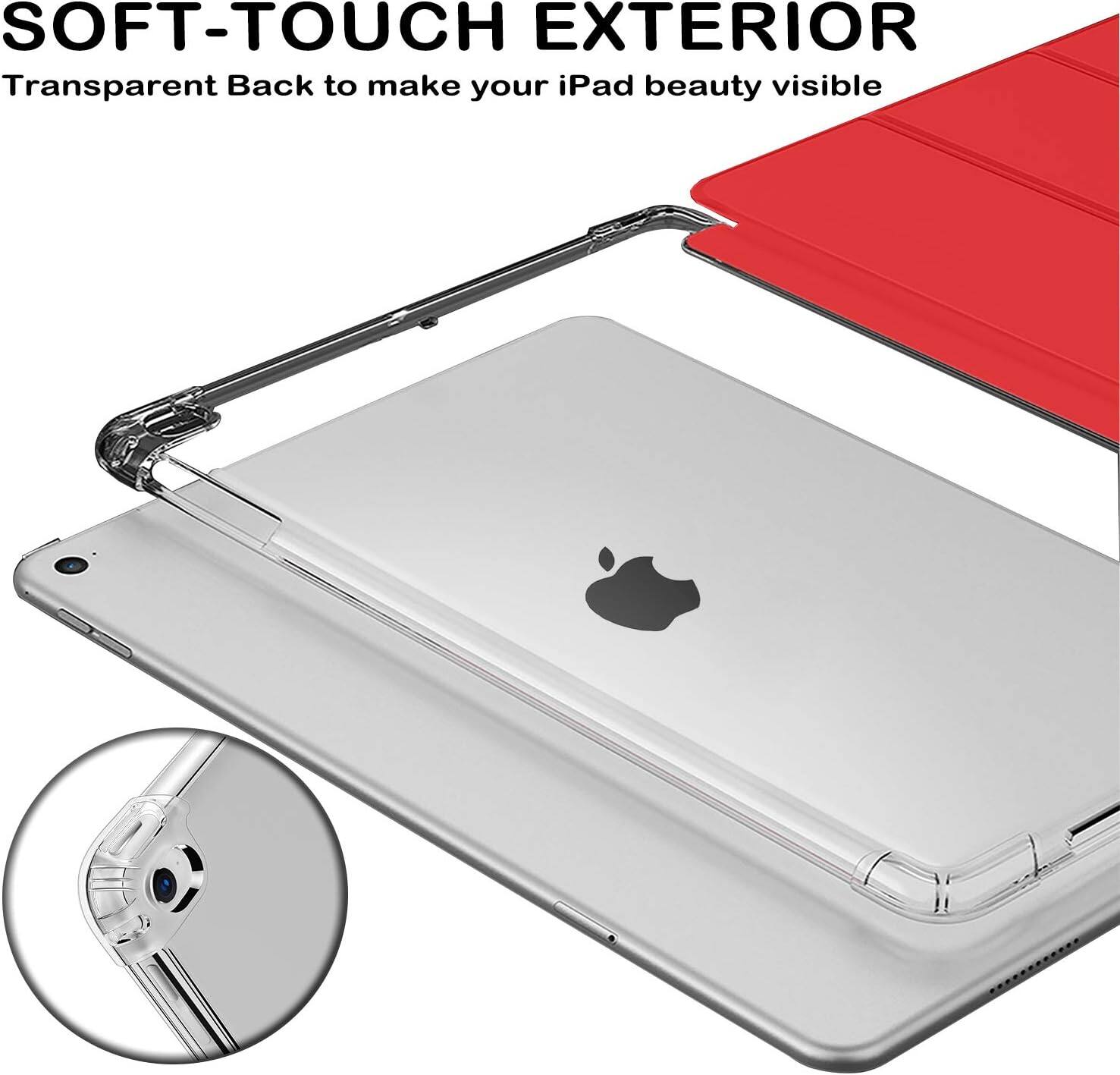 SOFT-TOUCH EXTERIOR  
Transparent Back to make your iPad beauty visible